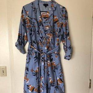 Striped/floral print dress